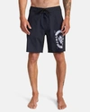 RVCA BENJ SKULL BOARDSHORT 18" IN BLACK