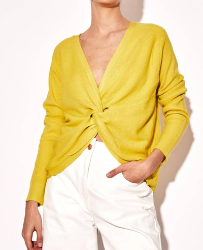 Deluc Chara Wrap Sweater In Gold In Yellow