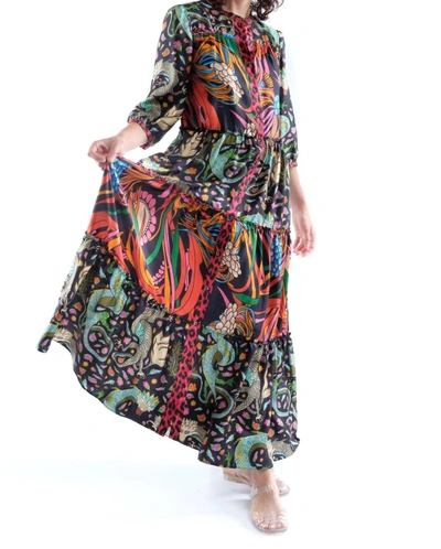 La Prestic Ouiston Flore Dress In Mix Corail Fun In Multi