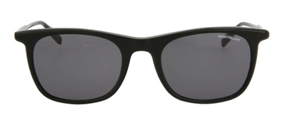 Montblanc Mb0007s 001 Wayfarer Sunglasses In Grey