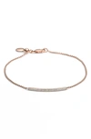 Monica Vinader Skinny Diamond Bracelet In Rose Gold