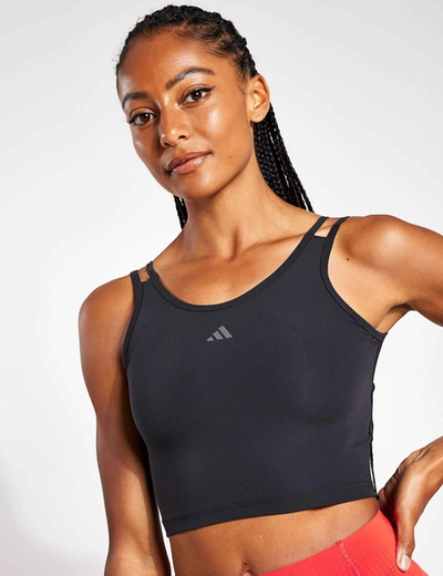 Adidas Originals Women's Adidas Hiit Heat. Rdy Crop Tank Top In Black