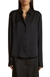 KHAITE ARGO BUTTON-UP SILK SHIRT