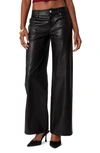 EDIKTED STRAIGHT LEG FAUX LEATHER JEANS