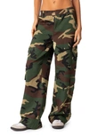 EDIKTED EDIKTED CARLI CAMO COTTON CARGO PANTS