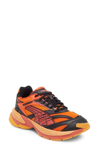 Puma X Pleasures Velophasis Layers Sneaker In Orange