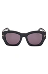 Tom Ford Guilliana Sunglasses In Black/gray Solid