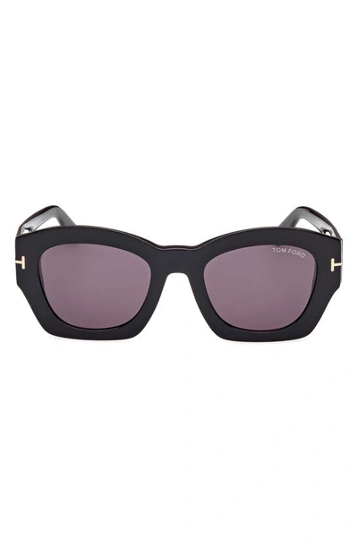 Tom Ford Guilliana Sunglasses In Black/gray Solid