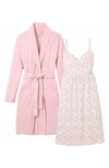 PETITE PLUME THE ESSENTIAL MATERNITY NIGHTGOWN & ROBE SET