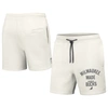 STAPLE NBA X STAPLE CREAM MILWAUKEE BUCKS HEAVYWEIGHT FLEECE SHORTS