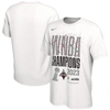 NIKE UNISEX NIKE WHITE LAS VEGAS ACES 2023 WNBA FINALS CHAMPIONS AUTHENTIC PARADE T-SHIRT