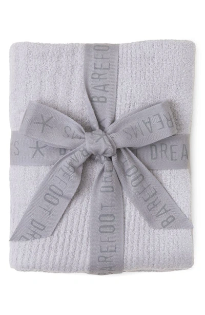 Barefoot Dreams Ribbed Blanket In Oyster