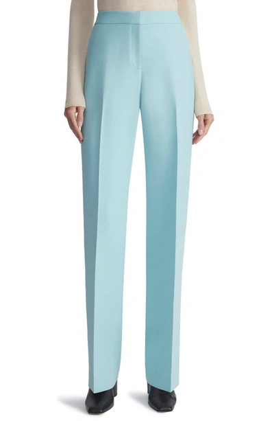 Lafayette 148 Wool-silk Crepe Gates Pant In Sea Grass