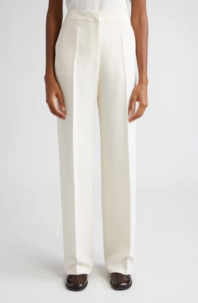 Lafayette 148 Petite Finesse Crepe Gates Full-leg Pant In Cloud