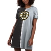 Starter Black Boston Bruins Ace Tie-dye Sneaker Dress In Black