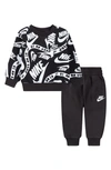 Nike Babies' Black Suit For Boy With Logo