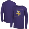 OUTERSTUFF PURPLE MINNESOTA VIKINGS SIDE DRILL LONG SLEEVE T-SHIRT