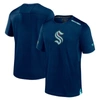 Fanatics Branded  Deep Sea Blue Seattle Kraken Authentic Pro Performance T-shirt In Navy