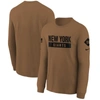 NIKE YOUTH NIKE  BROWN NEW YORK GIANTS 2023 SALUTE TO SERVICE LONG SLEEVE T-SHIRT
