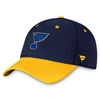 Fanatics Branded  Navy/gold St. Louis Blues Authentic Pro Rink Two-tone Flex Hat In Navy