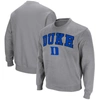 Colosseum Men's Duke Blue Devils Arch & Logo Pullover Sweatshirt In Heather Gray