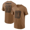 NIKE NIKE JUSTIN HERBERT BROWN LOS ANGELES CHARGERS 2023 SALUTE TO SERVICE NAME & NUMBER T-SHIRT