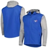 DUNBROOKE DUNBROOKE ROYAL/HEATHER GRAY TORONTO BLUE JAYS ALPHA FULL-ZIP JACKET