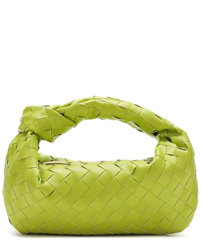 Tiffany & Fred Woven Leather Pouch In Green