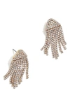 Baublebar Mini Deirdre Pave Multi Strand Drop Earrings In Clear/ Yellow Gold