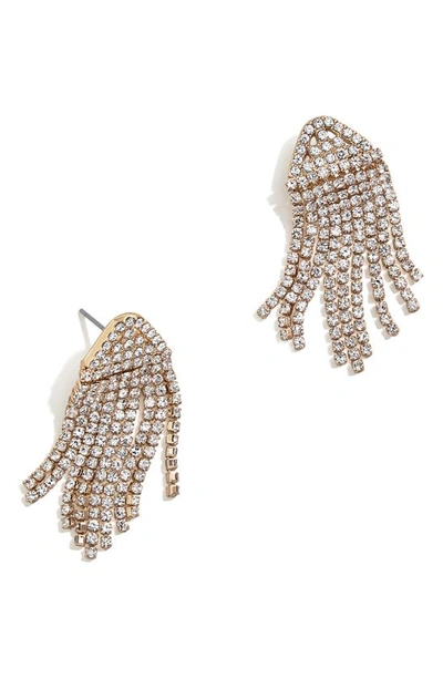 Baublebar Mini Deirdre Pave Multi Strand Drop Earrings In Clear/gold