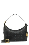 Mcm Small Aren Hobo Bag In Black