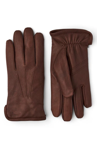 Hestra Andrew Leather Gloves In Chocolate