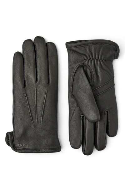 Hestra Andrew Leather Gloves In Black