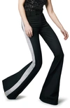 Smythe Tux Stripe Bootcut Pants In Black