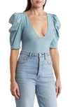 FREE PEOPLE VA VA VOOP PUFF SLEEVE BODYSUIT