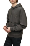 JOHN VARVATOS RELAXED EMBROIDERED BARBED WIRE HOODIE