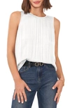 Shop Vince Camuto Pleated Sleeveless Blouse In New Ivory