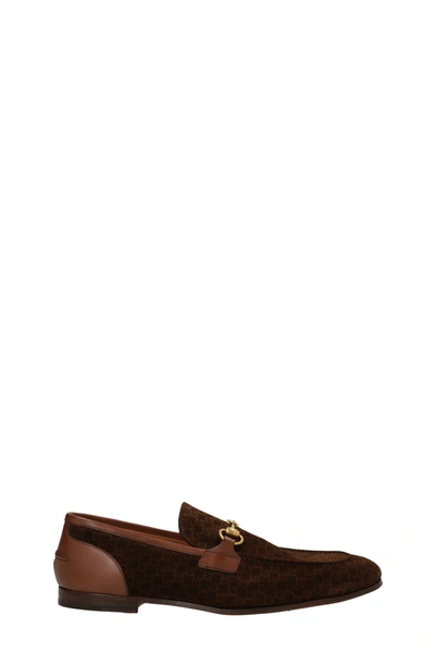 Gucci Mini G Cube Loafers In Brown