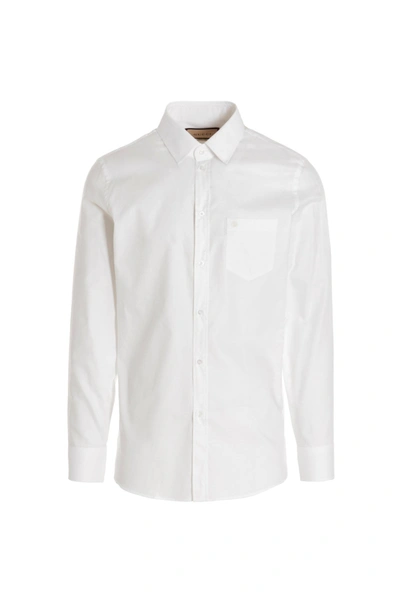 Gucci Men Embroidered Logo Shirt In White
