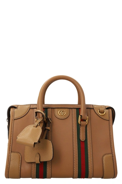 Gucci Women 'double G' Small Handbag In Brown