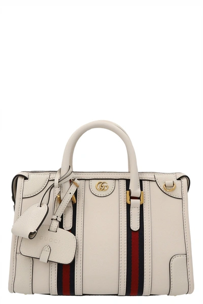 Gucci Small Top Handle Bag With Double G In White