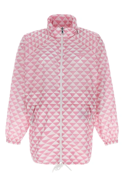 Prada Women ' Symbole' Waterproof Jacket In Pink