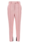 Prada Tailored High Waist Trousers With Ankle Slits In Pink