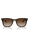 Ray Ban 65mm Gradient Oversize Square Sunglasses In Havana