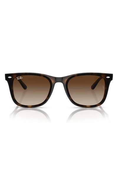 Ray Ban 65mm Gradient Oversize Square Sunglasses In Havana/brown Gradient