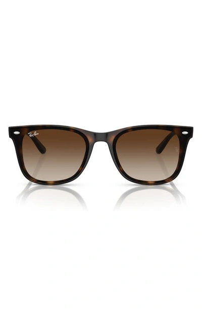 Ray Ban 65mm Gradient Oversize Square Sunglasses In Havana