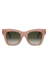 Celine Brown Gradient Cat Eye Ladies Sunglasses Cl4004in 74f 50 In Pink / Gradient Brown