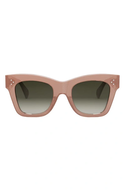 Celine Glittery Bold Acetate Cat-eye Sunglasses In Pink/gray Gradient