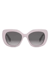 Celine Women's 55mm Butterfly Round Sunglasses In Pink/gray Gradient