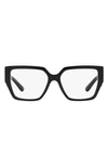 Dolce & Gabbana Logo-plaque Square-frame Glasses In Black